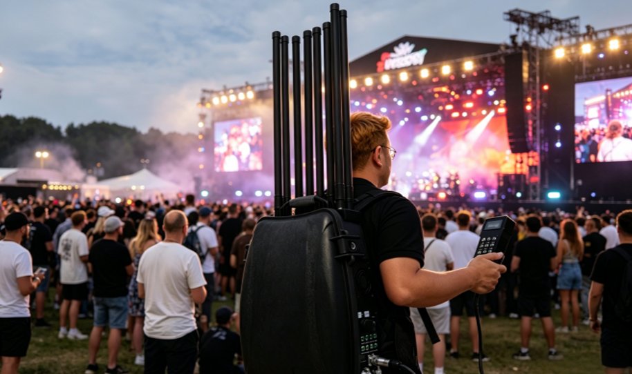 Latest company case about High Risk of Privacy Leakage at Music Festivals? WS08 Backpack Anti-Drone Device Builds a Solid Security Line