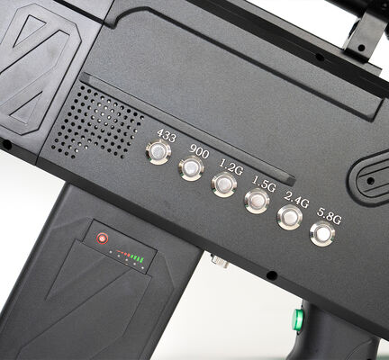 Six Channel Anti Drone Gun 200W User Friendly Integrated Uav Jammer Gun