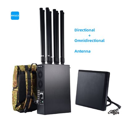 50W Power Backpack Drone Jammer Advanced 8-12 Frequency Bands 30AH Battery
