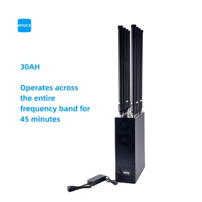 50W Power Backpack Drone Jammer Advanced 8-12 Frequency Bands 30AH Battery