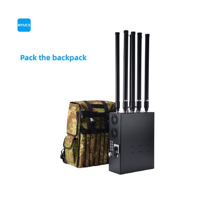 50W Power Backpack Drone Jammer Advanced 8-12 Frequency Bands 30AH Battery