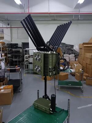 14 Channel Drone Jamming Equipment Customized Frequency 100W Signal Blocker