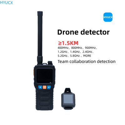 Dual Mode Handheld Drone Detector 70MHz-6.2GHz Frequency High Accuracy