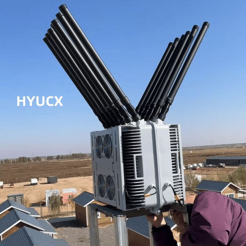 14 Channel Drone Jamming Equipment Customized Frequency 100W Signal Blocker