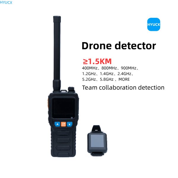 Dual Mode Handheld Drone Detector 70MHz-6.2GHz Frequency High Accuracy